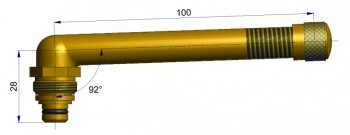 Вентиль длина 100 мм. R-0826-1